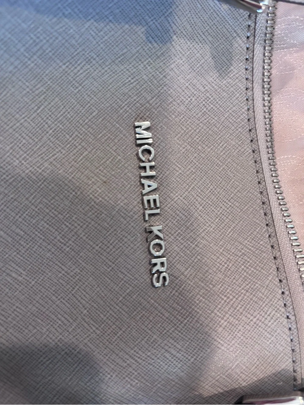 Michael Kors Taupe Saffiano Shoulder Tote
